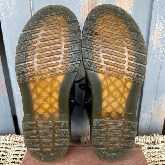 Dr. Martens 1460 J Patent Lamper Lace Up Boot Black Sz L5, M4 NWOB - Picture 12 of 15